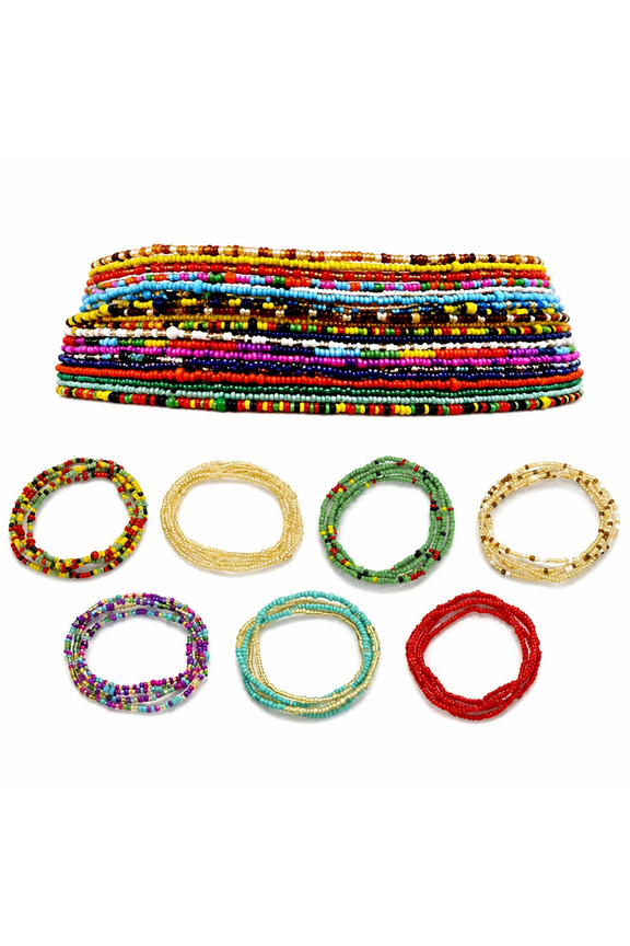 2026 New African Waist Beads Chain Layered Belly Body Chain Beach 7Pack Waist Jewelry Body Accessories for Women for Beach,Pool,Summer,Dance,Casual Wear