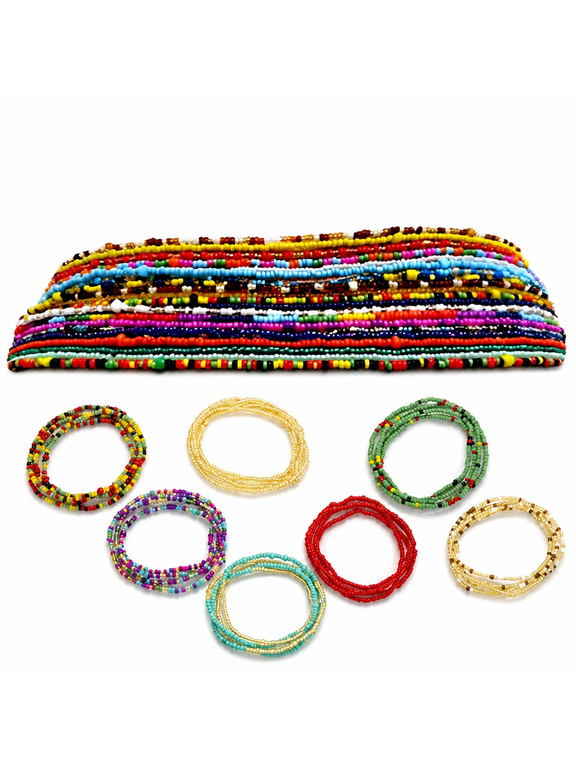 2026 New African Waist Beads Chain Layered Belly Body Chain Beach 7Pack Waist Jewelry Body Accessories for Women for Beach,Pool,Summer,Dance,Casual Wear