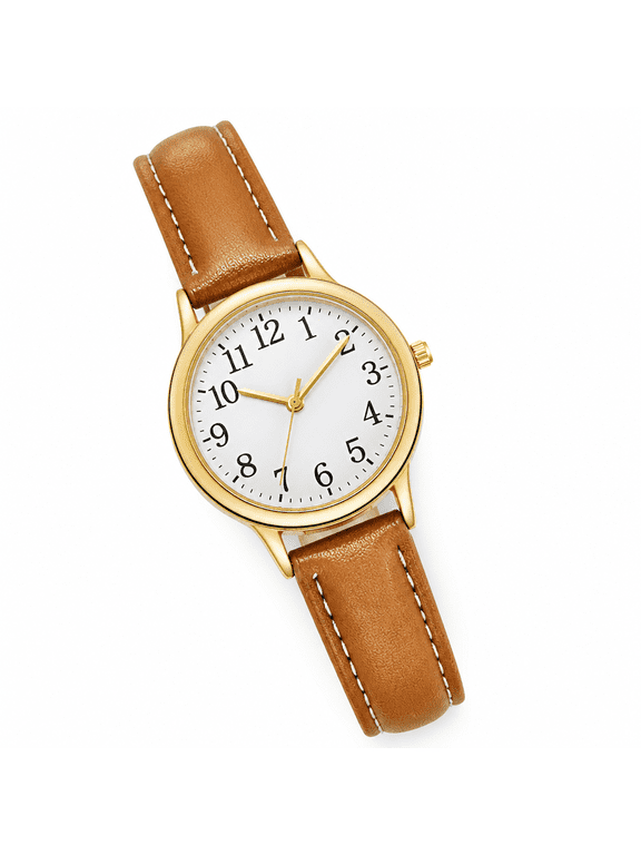 2026 New Leather Watch Analog Watch Women Minimalist Gift Watches for Women with Numbers Women'S Sleek Quartz Dial Wind Up Wrist Watches Fashion with Strap
