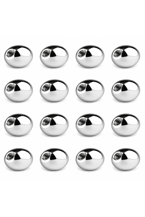 2026 New Piercing Balls 14G, 16G Externally Threaded - Use for Anti Eyebrow, Ear Lobe, Cartilage, Helix, Labret Stud Lip Rings, Snake Bites, Septum Balls Piercing Jewelry Parts