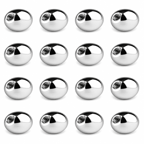 AURENIX 2026 New Piercing Balls 14G, 16G Externally Threaded - Use for Anti Eyebrow, Ear Lobe, Cartilage, Helix, Labret Stud Lip Rings, Snake Bites, Septum Balls Piercing Jewelry Parts