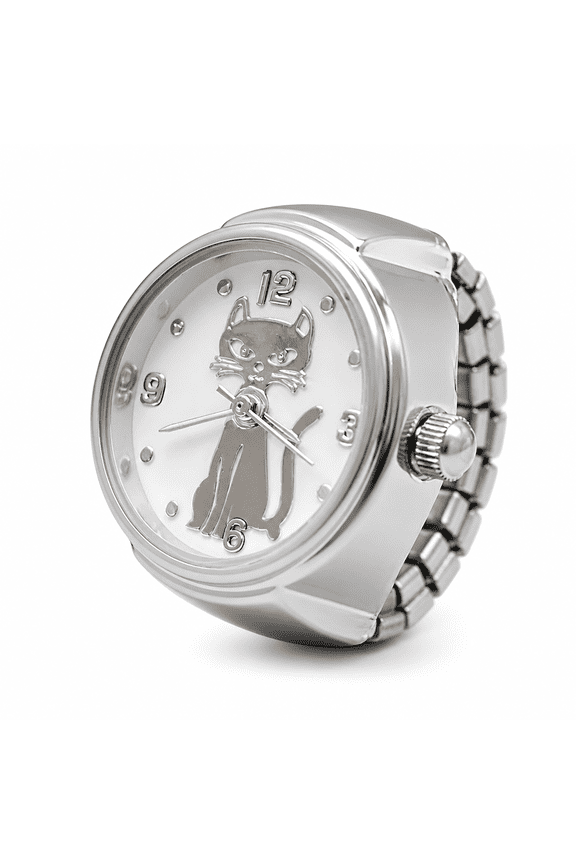 2026 New Women Men Finger Watch Vintage Ring Watch Round Quartz Analog Finger Ring Watch for Birthday Graduation Vintage Watch Clock Ring Trendy Ring Adjustable Ring Jewelry Trendy Ring