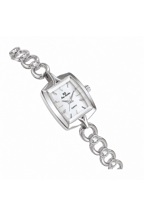 2026 New Women Wrist Quartz Watch Round Small Dial Number Easy Read Rhinestone Sparkle Chain Buckle Classic Vintage Stainless Steel Strap Silver for Office,Party,Casual,Daily Wear
