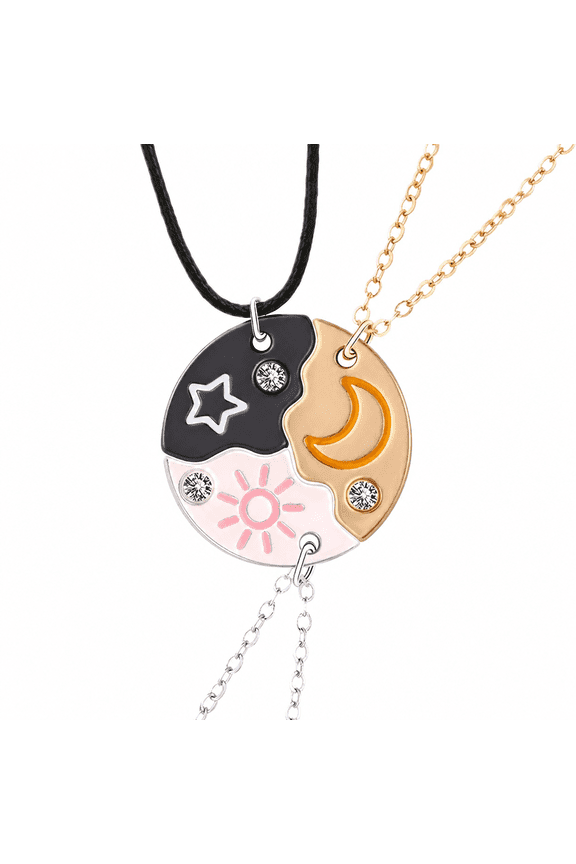 3-In-1 Magnetic Friendship Necklaces - Bff Matching Heart Pendant Set for 3, Best Friend Split Heart Necklaces