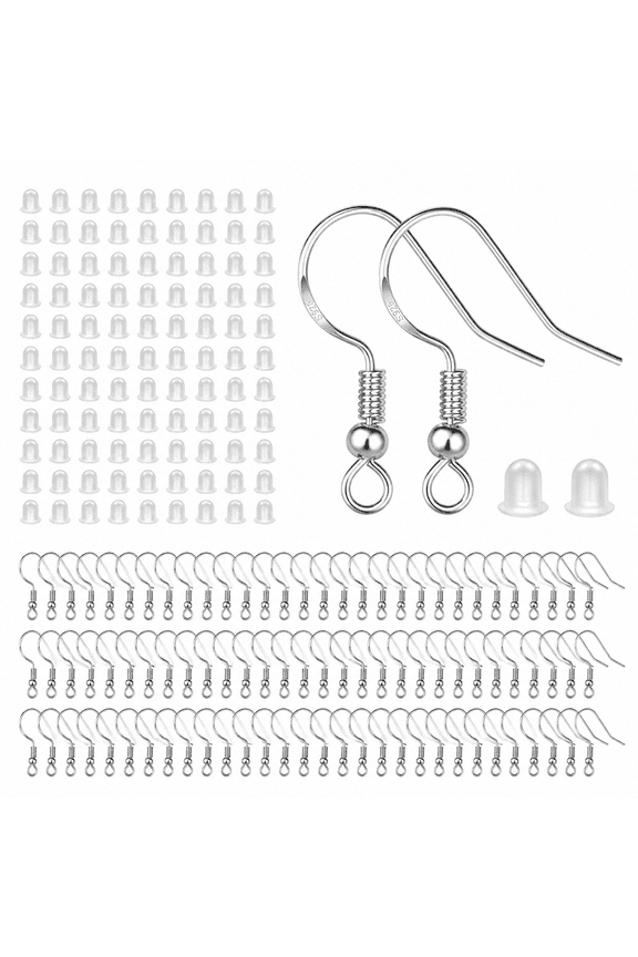 925 Sterling Silver Earring Hook 120Pcs /60 Pairs for Diy Earring