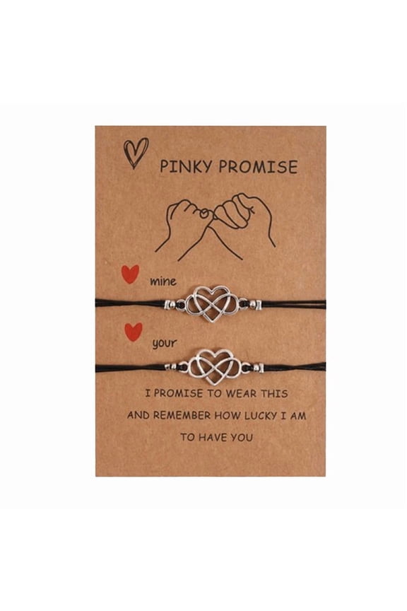 Gold Bracelets For Couples, Friendship Bracelets, Paper Card Nylon Rope Adjustable Gift, 2 Pieces Women's Bracelets