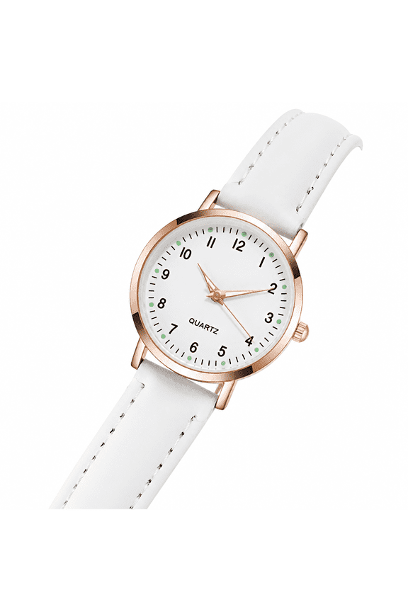 Leather Quartz Band Women's Watch Wrist Casual Analog Women's Watch Watches for Nurses No Battery Watches Women Extra Large Face Watches for Men Womens Analog Watch Senior Watch Watches