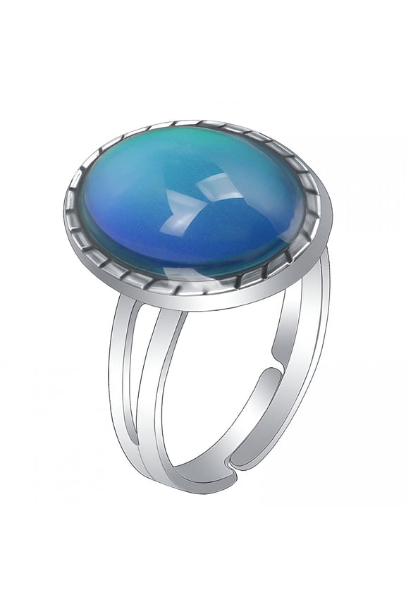 Mood Ring Vintage Style Jewelry Adjustable Oval Color Changing Mood Ring Mood Rings for Women