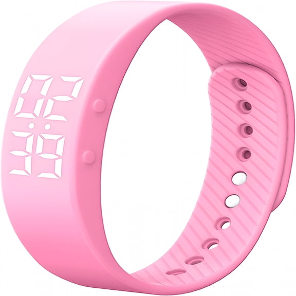 AURENIX Non-Bluetooth Fitness Tracker Watch Pedometer Digital Step Counter Calorie Counter Distance Activity Tracker Alarm LED Fitness Watch IP65 Water Resistance