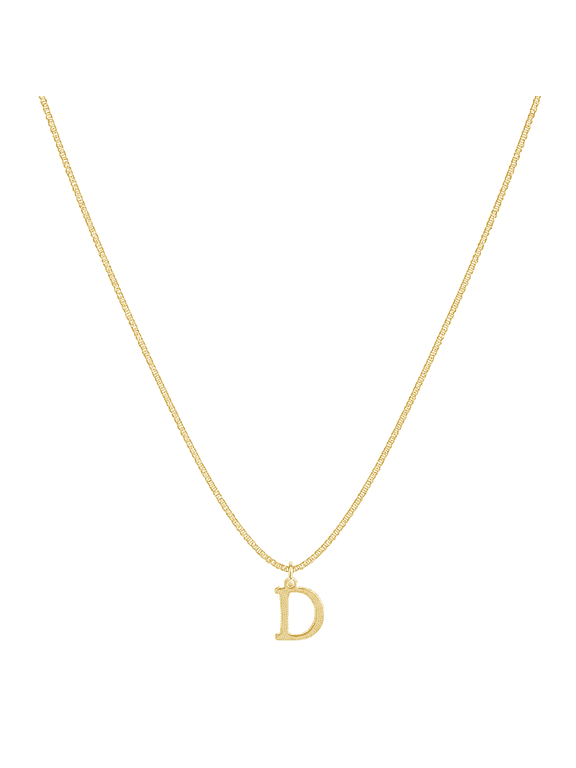 Personalized Initial D Necklace for Women - Dainty Letter Pendant Necklace, 45cm/17.7in Copper Chain, Trendy Layering Jewelry for Everyday Wear