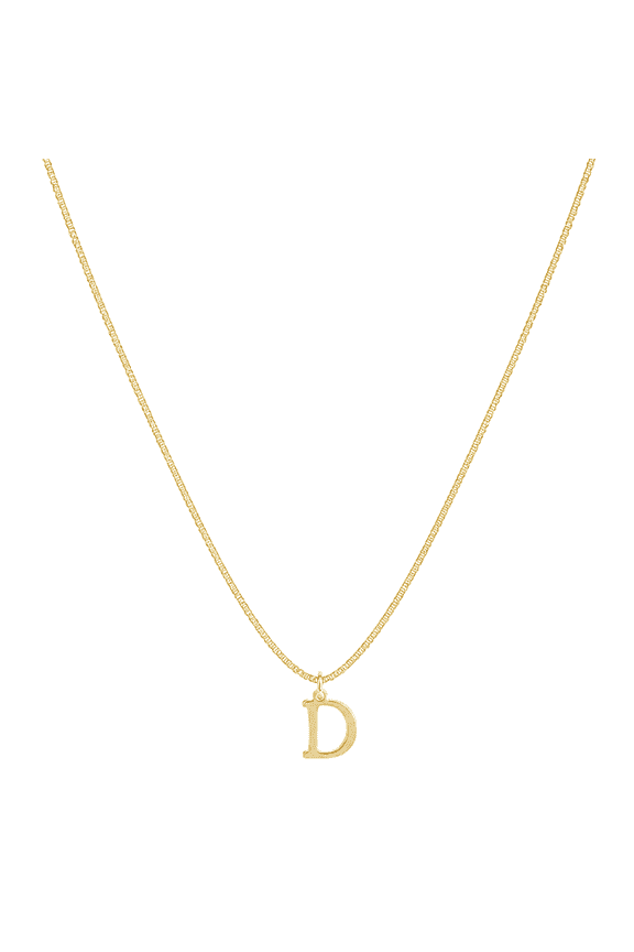 Personalized Initial D Necklace for Women - Dainty Letter Pendant Necklace, 45cm/17.7in Copper Chain, Trendy Layering Jewelry for Everyday Wear