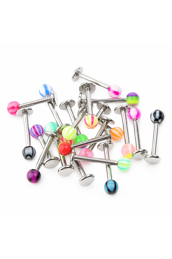 Stainless Steel Lip Studs Rings Bars Labret Jewelry