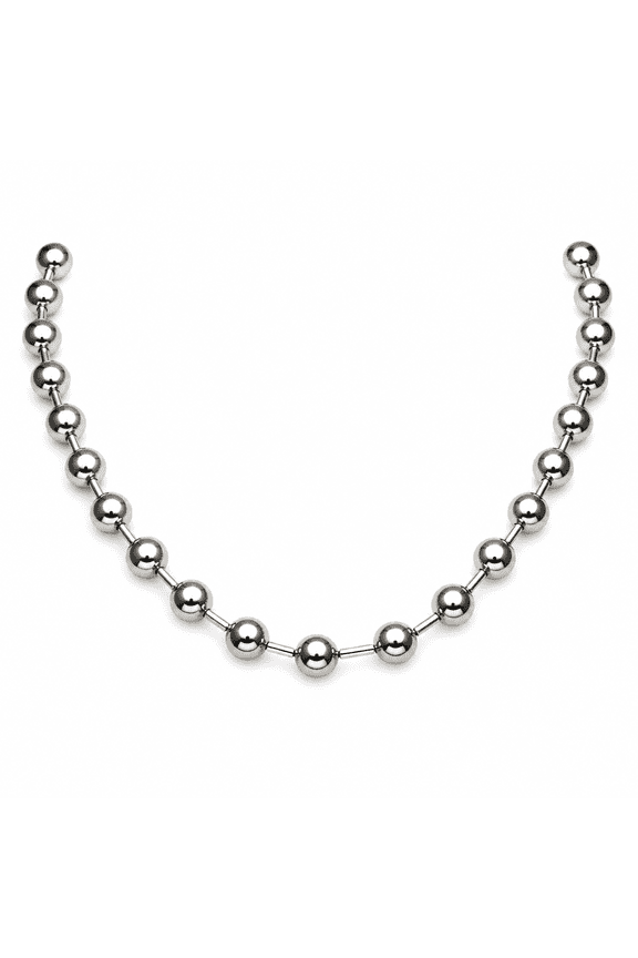 Statement Oversized 10mm Ball Chain Choker Necklace Silver Plated Handmade Gothic Unisex Men Women Chunky Jewelry