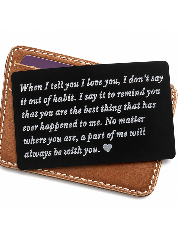 Wallet Insert Card Christmas Gift For His Boyfriend Husband Valentine's Day Wife Girlfriend Boyfriend Anniversary Gift