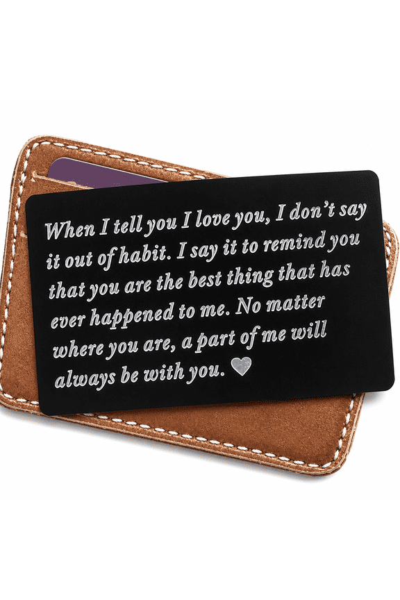 Wallet Insert Card Christmas Gift For His Boyfriend Husband Valentine's Day Wife Girlfriend Boyfriend Anniversary Gift