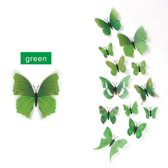 AURIGATE 12PCS 3D Colorful Butterfly Wall Stickers, Butterfly Wall Decals, Removable Butterflies DIY Art Decor Crafts for Party Offices Bedroom Room Sticker Set