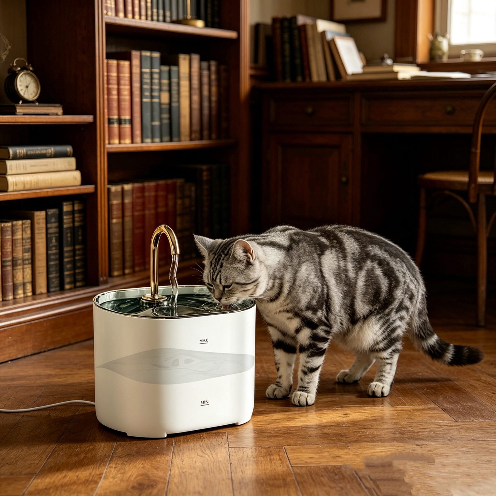 AURIGATE 2.2L Pet Water Fountain for Cats and Dogs, Automatic Dog Water Dispenser with Triple Filtration System, Flowing Water Bowl for Small Medium Dogs