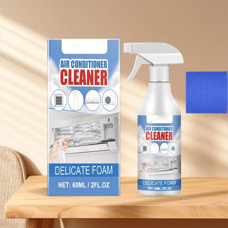 AURIGATE 2 oz Air Conditioner Cleaner Spray, No Rinse AC Cleaner for Wall Units, Indoor Coils and Vents, Dirt and Odor Remover