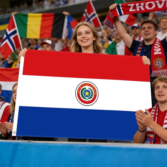 AURIGATE 2026 FIFA World Cup Multi-Nation Handheld Flags, 59.06×35.43in,Blend Lightweight National Flags, Colombia/Paraguay/Uzbekistan/South Africa Fan Gear for Viewing Parties, Stadiums