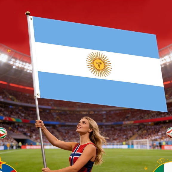 AURIGATE 2026 FIFA World Cup Multi-Nation Handheld Flags, 59.06×35.43in,Blend Lightweight National Flags, Egypt/Panama/Argentina/Haiti Fan Gear for Viewing Parties, Stadiums & Tailgates