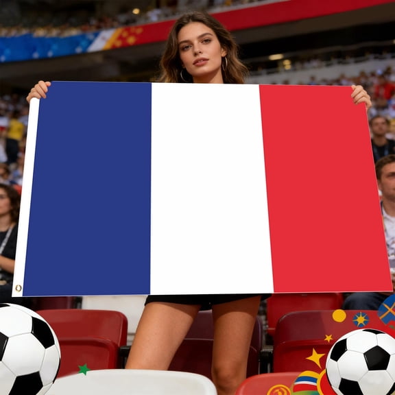 AURIGATE 2026 FIFA World Cup Multi-Nation Handheld Flags, 59.06×35.43in Nylon Spandex Blend Lightweight National Flags, France/Switzerland/Scotland/Spain Fan Gear for Viewing Parties, Stadiums