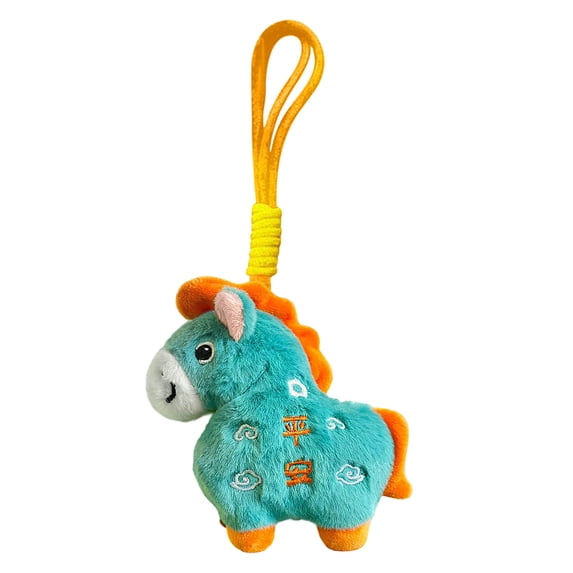 AURIGATE 2026 Year of the Horse Plush Keychain, 4 Color Options, Chinese Zodiac Hanging Ornament for New Year Decor & Gift
