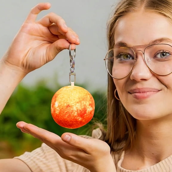 AURIGATE 3D Planet Keychain Backpack Charm, 11 Style Solar System Ball Pendant for Bag, Purse & Key Decor