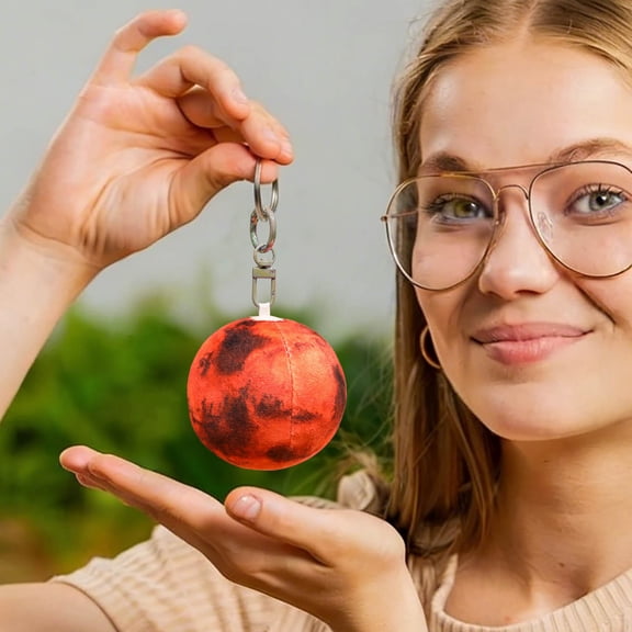 AURIGATE 3D Planet Keychain Backpack Charm, 11 Style Solar System Ball Pendant for Bag, Purse & Key Decor