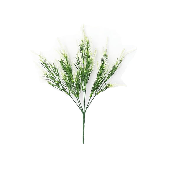 AURIGATE Artificial Lavender Fake Flowers 15.35in Plastic UV Resistant Faux Plants for Outdoor Indoor Garden Patio Home Decor