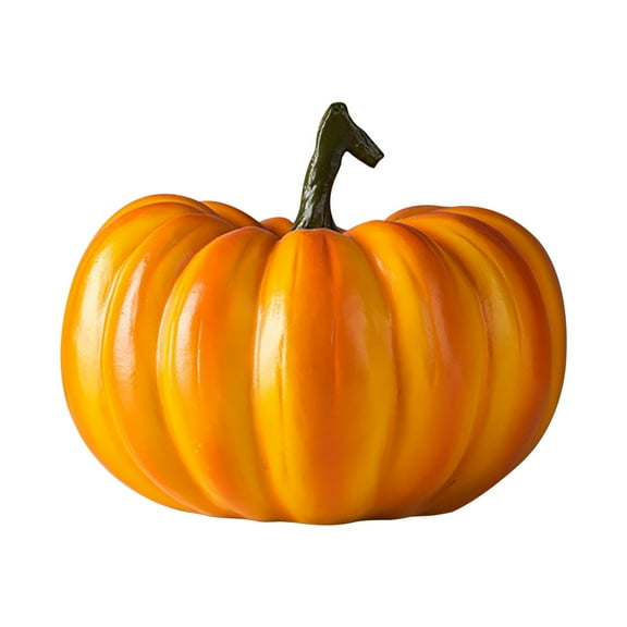 AURIGATE Artificial Orange Pumpkins Large Faux Harvest Pumpkins for Fall Thanksgiving Halloween Seasonal Holiday Decor Decoration
