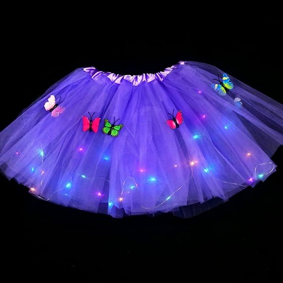 AURIGATE Baby Girl Clothes Skirt Children's Skirt With Light-emitting Butterfly Skirt, Pettiskirt, Led Light Skirt, Party Dress Skirt
