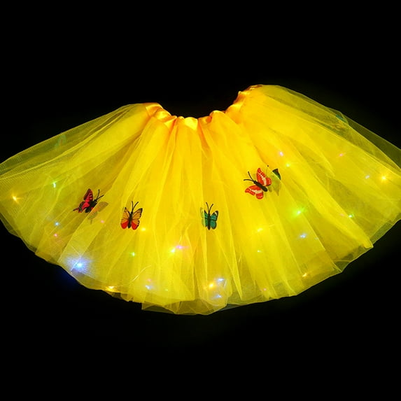 AURIGATE Baby Girl Clothes Skirt Children's Skirt With Light-emitting Butterfly Skirt, Pettiskirt, Led Light Skirt, Party Dress Skirt