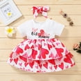thumbnail image 1 of AURIGATE Baby and Toddler Girl Dress Newborn Baby Girls Valentine's Day Heart Print Bubble Tulle Princess Dress, 1 of 5