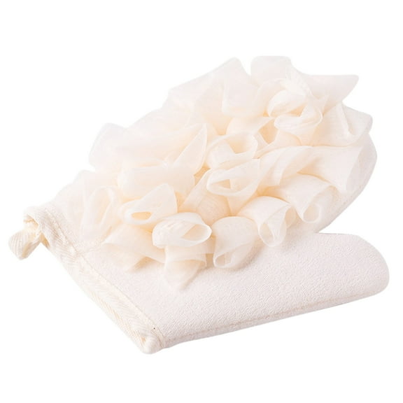 AURIGATE Bath Shower Loofah Pouf Sponge Mesh Pouf Shower Ball Exfoliating Body Loofah Pad Shower Scrubber Ball Shower Glove with Flower Bath Ball