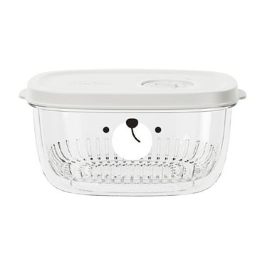 AURIGATE Fresh-Keeping Box Green PP Detachable Drainer Vegetable Food Storage Jar & Container