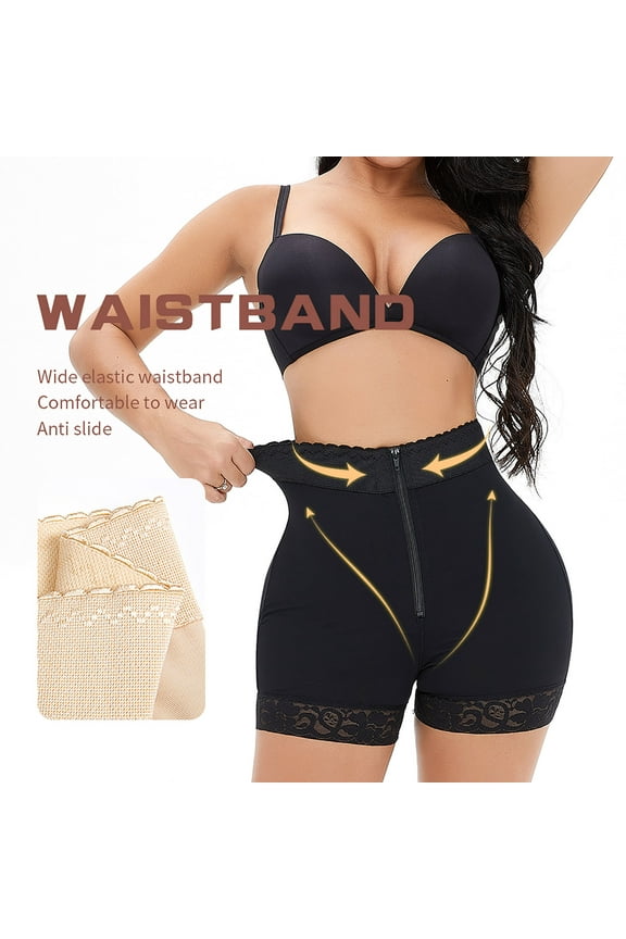 Body Shaper for Women Butt Lifting Shapewear Tummy Control Panties with Hook Zipper Closure