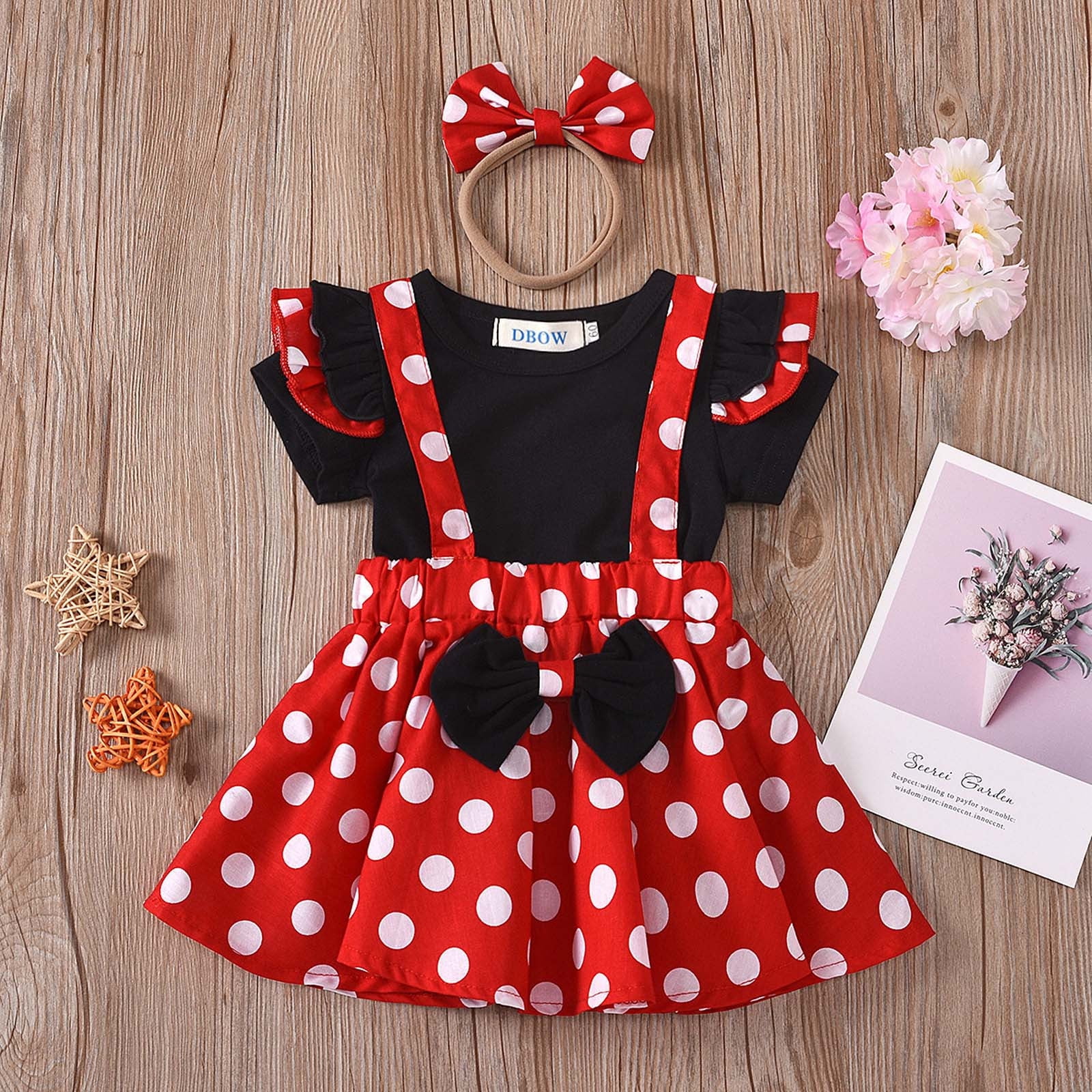 AURIGATE Clearance! Baby Clothing Infant Toddler Girls Dots Bowknot