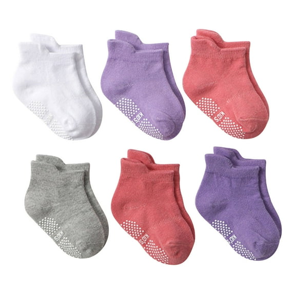 AURIGATE Clearance! Baby Girls' Socks Color Non-slip Socks Toddlers Knitted Socks For Children From 0-1 Years Old