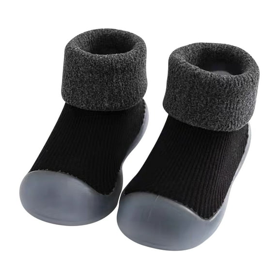 AURIGATE Clearance! Baby Girls' Socks Baby Socks Shoes Casual Fashion Children's Indoor Non-slip Toddler Shoes Plus Velvet Thickened Non-slip Baby Slippers
