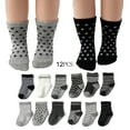 thumbnail image 1 of AURIGATE Clearance! Baby Non Slip Socks 12 Pairs Non-Slip Toddler Floor Socks With Grips For Baby Boys And Girls - Anti-Slip Short Socks For Infant's And Kids, 1 of 5
