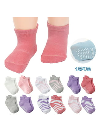 Buy TEDDYIFY Non Slip Kids Toddler Socks with Grip, Anti Skid Boys Girls  Socks for Children Baby Crew Socks for Babies to Toddlers