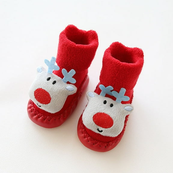 AURIGATE Clearance! Baby and Toddler Socks Newborn Baby Boys Girls Christmas Floor Socks Anti-Slip Baby Step Socks