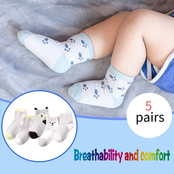 AURIGATE Clearance! Baby and Toddler Socks Toddler Girls Boys Socks Breathable Non-slip Unisex Baby Organic Cotton Socks