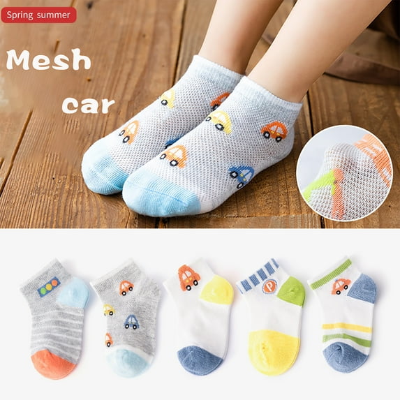 AURIGATE Clearance! Baby and Toddler Socks Toddler Girls Boys Socks Cozy Breathable Cute Summer Car Baby Non-slip Socks