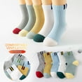 thumbnail image 1 of AURIGATE Clearance! Baby and Toddler Socks Toddler Girls Color Block Breathable Non-slip Unisex Baby Combed Cotton Socks, 1 of 5