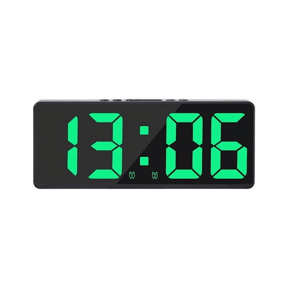 AURIGATE Digital Dual Alarm Clock for Bedroom, Large Display Bedside Clock with Battery Backup, USB Phone Charger, Volume, Dimmer, Easy to Set Loud LED Clock for Sleepers Kid Senior Teen Boy Girl