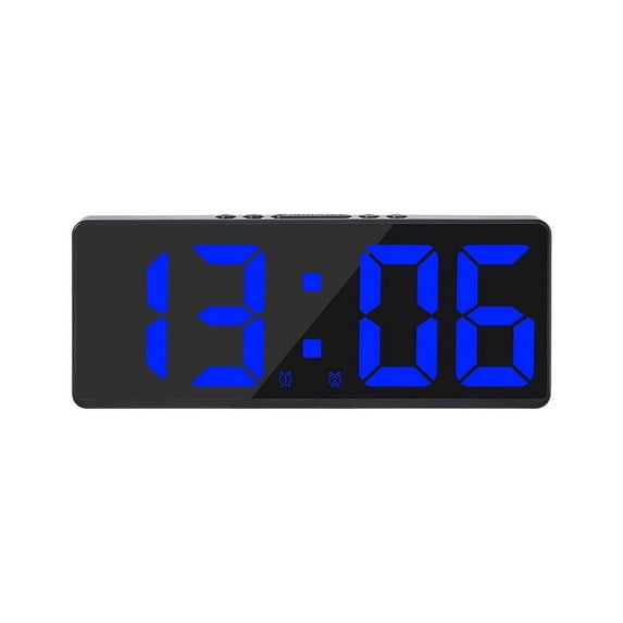 AURIGATE Digital Dual Alarm Clock for Bedroom, Large Display Bedside Clock with Battery Backup, USB Phone Charger, Volume, Dimmer, Easy to Set Loud LED Clock for Sleepers Kid Senior Teen Boy Girl