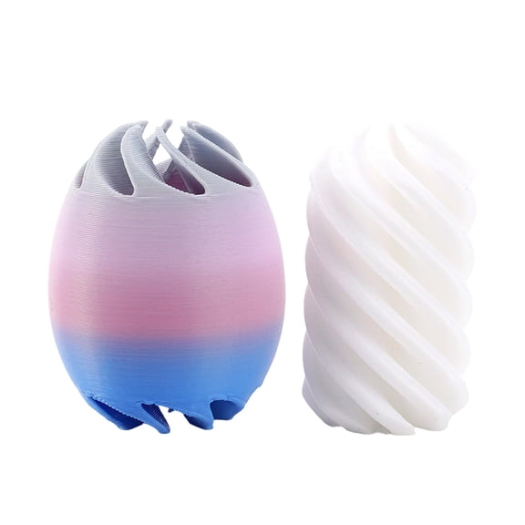 AURIGATE Easter 3D Printed Fidget Egg, 1.3×1.57in Plastic Twist Fidget Toys with Spiral & Openwork Design, Stress Relief Easter Basket Stuffers for Adults & Teens