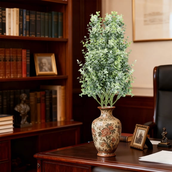 AURIGATE Easter Artificial Greenery Sprig Picks, Multi-Style Faux Boxwood Branches for Vase & Tabletop Decor