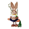 thumbnail image 1 of AURIGATE Easter Bunny on Swing Hanging Decor, 13.77in Wooden Swing Bunny Ornament, Plush Rabbit with Carrot Accents for Easter Tree, Porch, Home Decor & Spring Celebrations, 1 of 6